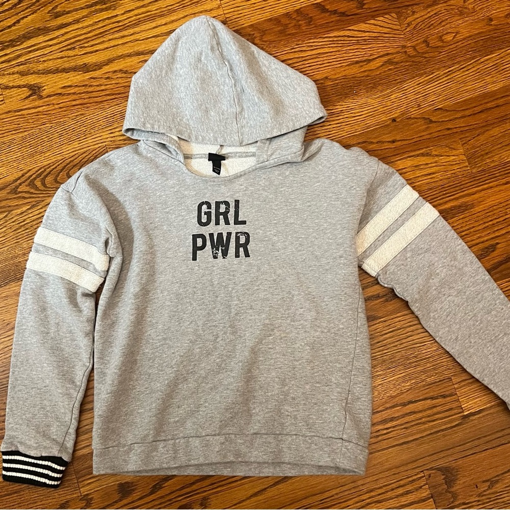 Target Gray Hoodie with GRL PWR Print